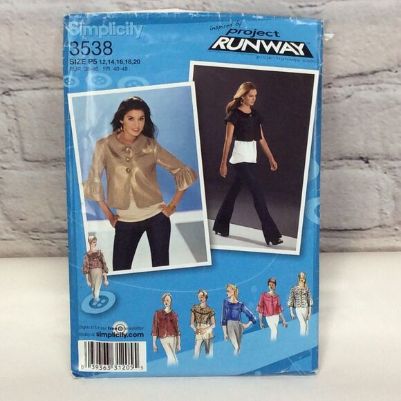Simplicity Jacket Sewing Pattern #3538 Misses Sizes 12-20 Various Styles Length - Picture 5 of 7